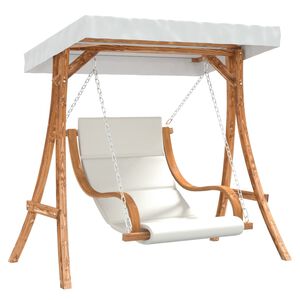 vidaXL Hollywoodschaukel mit Auflage und Dach Massivholz Fichte