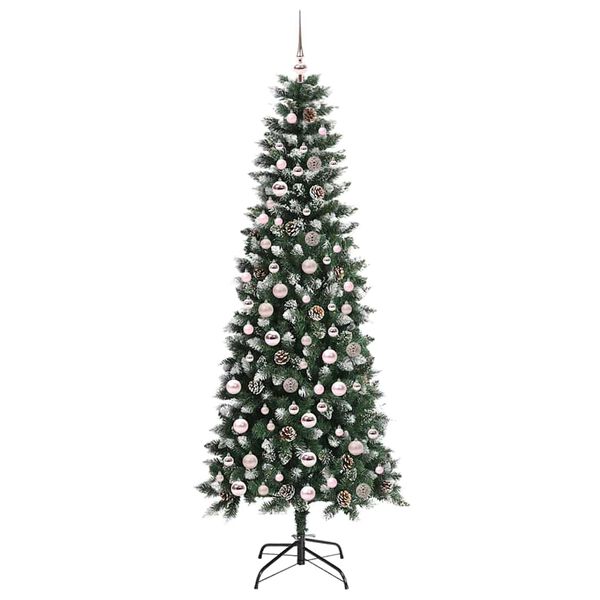 vidaXL K&uuml;nstlicher Weihnachtsbaum mit 300 LEDs mit St&auml;nder Gr&uuml;n 210 cm