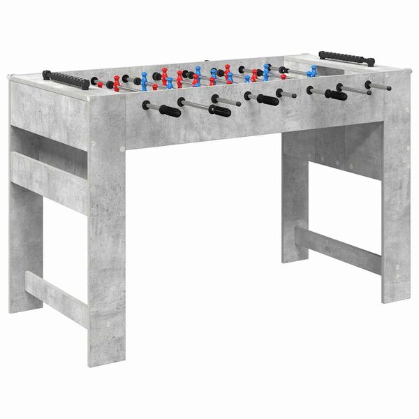 vidaXL Tischfu&szlig;balltisch Betongrau 125 x 60,5 x 80 cm Holzwerkstoff