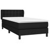 vidaXL Boxspringbett mit Matratze Schwarz 100x200 cm Stoff