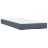 vidaXL Boxspringbett mit Matratze Dunkelgrau 180x220 cm Samt