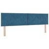 vidaXL Boxspringbett mit Matratze Dunkelblau 180 x 200 cm Samt