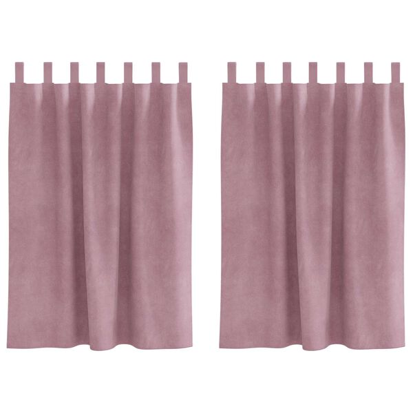 vidaXL Verdunkelungsvorhänge 2 pcs Dunkelrosa 140 x 140 cm Samt