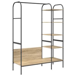 vidaXL Kleiderst&auml;nder Braun 120 x 44 x 160 cm Holzwerkstoff