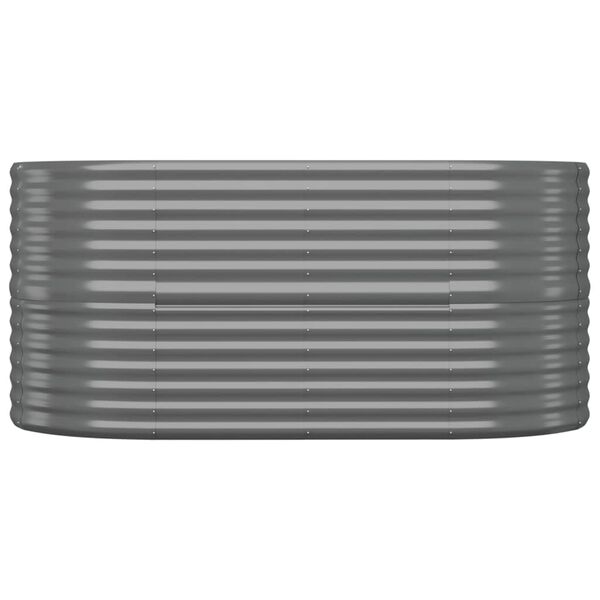 vidaXL Hochbeet Verzinkter Stahl 152x80x68 cm Grau