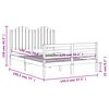 vidaXL Massivholzbett mit Kopfteil Honigbraun 140x190 cm