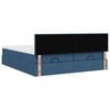 vidaXL Ottoman-Bett mit Matratzen Blau 160x200 cm Stoff