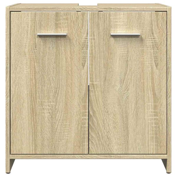 vidaXL Waschbeckenunterschrank Sonoma-Eiche 60x33x60 cm Holzwerkstoff