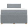 vidaXL Boxspringbett mit Matratze Hellgrau 120x190 cm Stoff