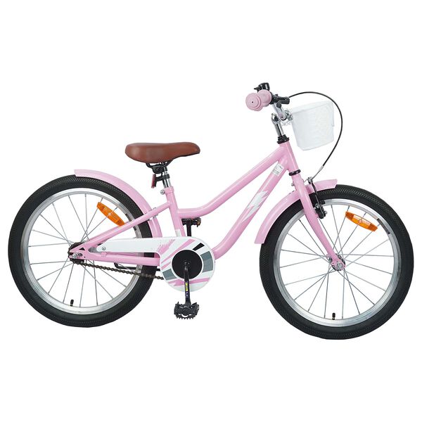 vidaXL Kinderfahrrad 18 Zoll f&uuml;r 5-7 Jahre alt Hellrosa