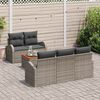 vidaXL Gartensofa-set mit Kissen 6 pcs Grau Poly-Rattan