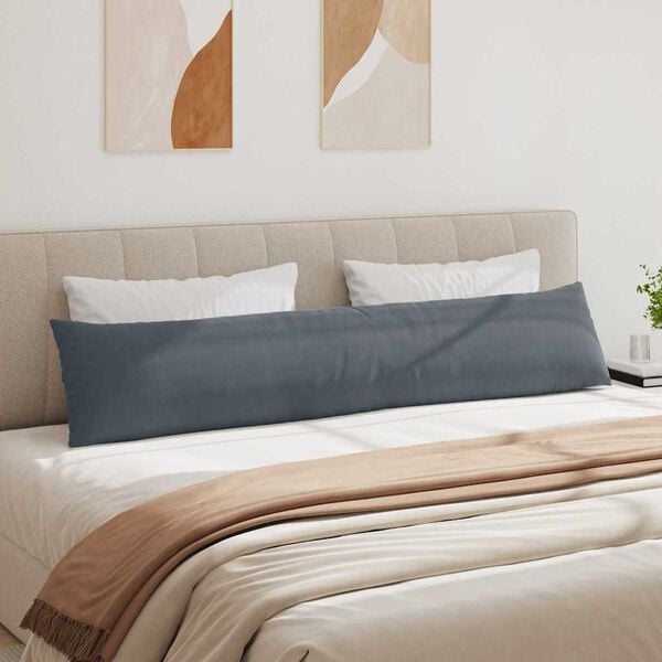 vidaXL Sofakissen 2 St&uuml;ck Dunkelgrau 200 x 40 cm Cordstoff