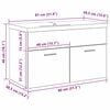 vidaXL Badezimmerschrank Schwarz Eichen-Optik 80 x 38,5 x 46 cm