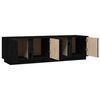 vidaXL TV-Schrank Schwarz 140x40x40 cm Massivholz Kiefer