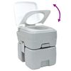 vidaXL Camping-Toilette Grau und Wei&szlig; 41,5 x 36,5 x 42 cm Polyethylen