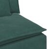 vidaXL Modulares Sofa Endmodul mit Armlehne Kissen Dunkelgr&uuml;n 100 cm