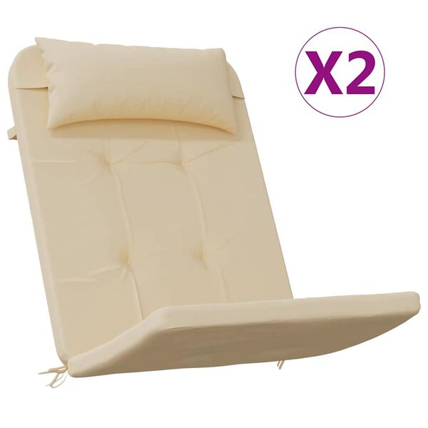 vidaXL Adirondack-Auflagen 2 Stk. Beige Oxford-Gewebe