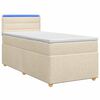 vidaXL Boxspringbett mit Matratze Creme 100 x 200 cm Stoff