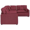 vidaXL Modulares Sofa mit Kissen Stoff Weinrot