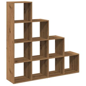 vidaXL Raumteiler-B&uuml;cherregal 4 Stufen Artisan-Eiche 131,5x29x131,5 cm