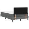 vidaXL Boxspringbett mit Matratze Dunkelgrau 120 x 200 cm Stoff