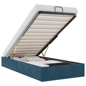 vidaXL Ottoman-Bett ohne Matratze Dunkelblau 90x190 cm Samt