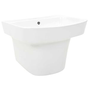 vidaXL Waschbecken Wei&szlig; 50 x 45 x 41 cm Glasierte Keramik