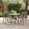 vidaXL Garten Essgruppe 5 pcs Bronze 90 x 90 x 75 cm Gussaluminium