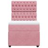 vidaXL Boxspringbett mit Matratze Rosa 90x190 cm Samt