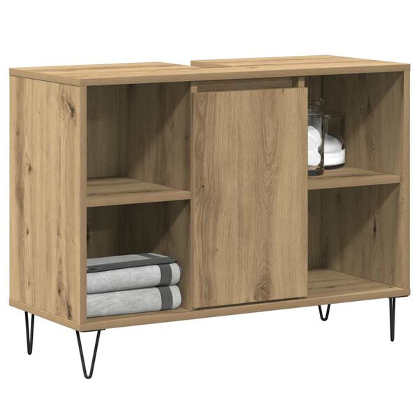 vidaXL Badezimmerschrank Artisan-Eiche 80 x 33 x 60 cm Holzwerkstoff