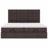 vidaXL Ottoman-Bett mit Matratzen Dunkelbraun 180x200 cm Stoff