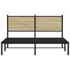 vidaXL Metallbett ohne Matratze Sonoma-Eiche 140x190 cm