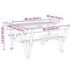 vidaXL Picknicktisch f&uuml;r 4 Kinder mit Schirmloch Massivholz Tanne