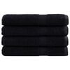 vidaXL Premium-Handt&uuml;cher SOLUND 4 Stk. Schwarz 100x200 cm 600 g/m&sup2;