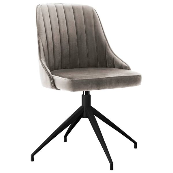 vidaXL Esszimmerst&uuml;hle 2 Stk. Hellgrau Samt