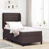 vidaXL Boxspringbett mit Matratze Dunkelbraun 90 x 190 cm Stoff