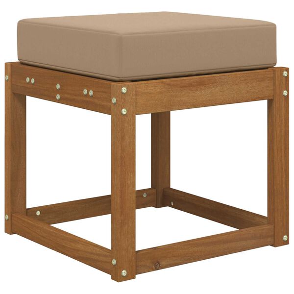 vidaXL Sitzkissen f&uuml;r Outdoor Taupe 40 x 40 x 8 cm 100 % Polyester