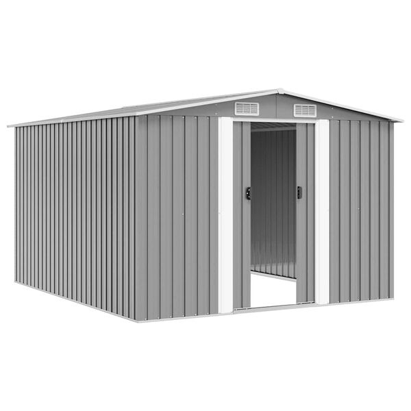 vidaXL Gartenhaus 257x298x178 cm Metall Grau