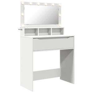 vidaXL Schlafzimmer-Frisiertische mit Speicher Wei&szlig; 80 x 39,6 x 135 cm