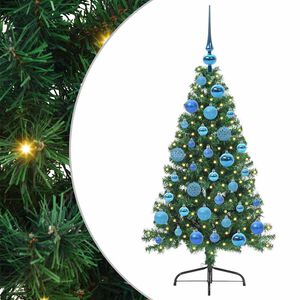 vidaXL K&uuml;nstlicher vorbeleuchteter Weihnachtsbaum Gr&uuml;n 120 cm PVC