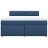 vidaXL Boxspringbett mit Matratze Blau 180x200 cm Stoff
