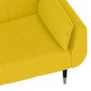 vidaXL Schlafsofa 2-Sitzer mit 2 Kissen Gelb Samt