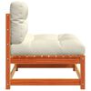 vidaXL Gartensofa ohne Armlehnen mit Kissen Wachsbraun Kiefernholz