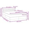 vidaXL Boxspringbett mit Matratze Dunkelgrau 160x210 cm Samt