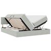 vidaXL LED-Speicherbett mit Matratze Hellgrau 200 x 200 cm Samt