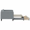 vidaXL Tagesbett Ausziehbar mit Schubladen Hellgrau 80x200 cm Stoff