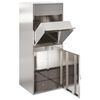 vidaXL Paketdrop-Box mit Speicher Silber 47,5 x 38 x 59 cm Edelstahl