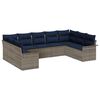 vidaXL Gartensofa-set 9 stk. Grau Poly-Rattan