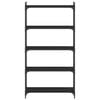 vidaXL Bücherregal 5 Böden Schwarz 80x30x154 cm Holzwerkstoff