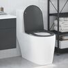 vidaXL Toilettensitz Anthrazit 44 x 36,4 x 3,4 cm Duroplast